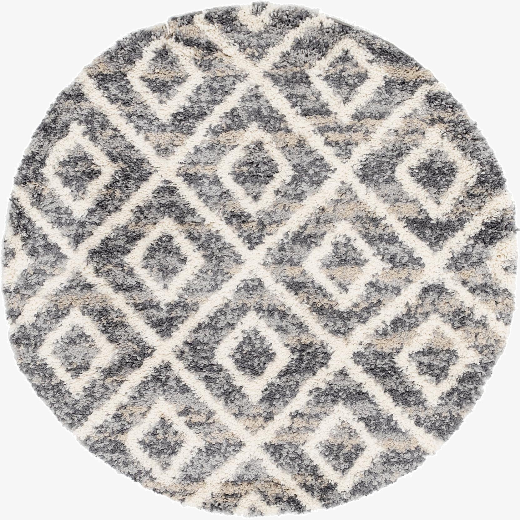  5' x 5' Athena Shag Round Rug