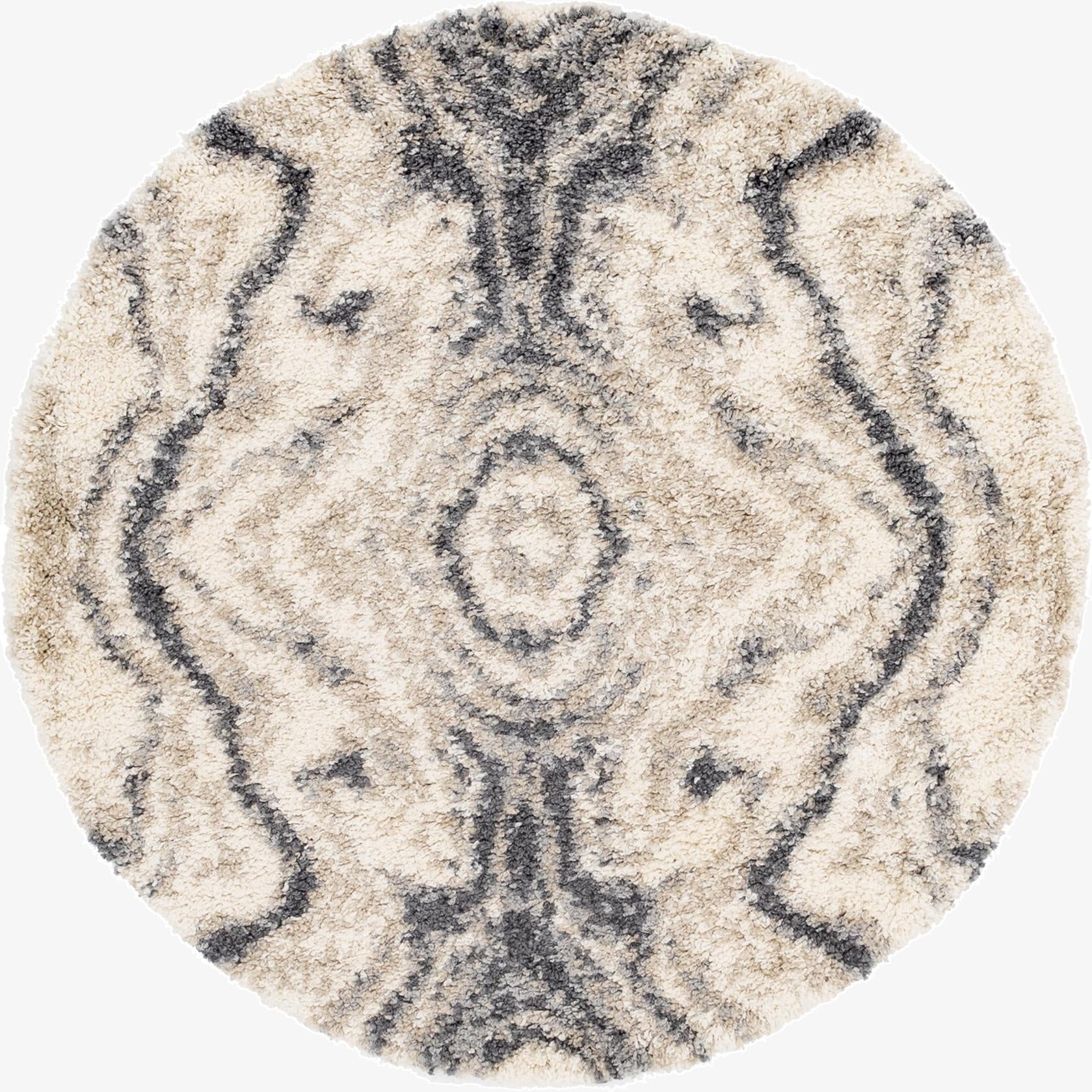  5' x 5' Athena Shag Round Rug