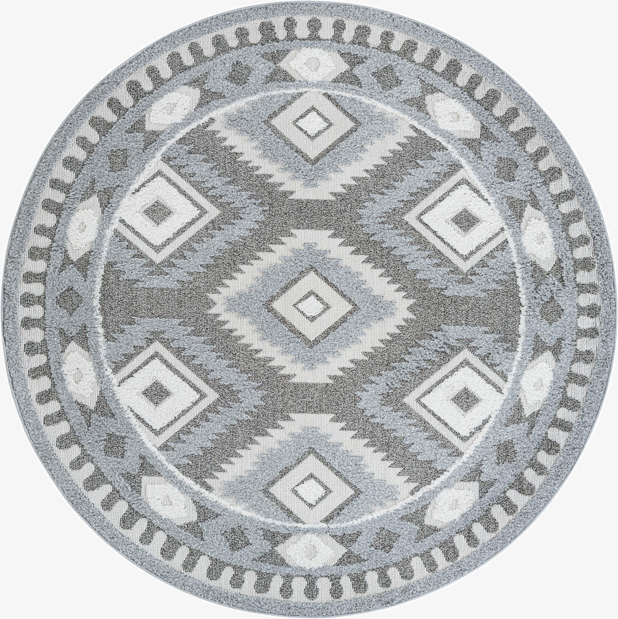  7' 10 x 7' 10 Boho Round Rug