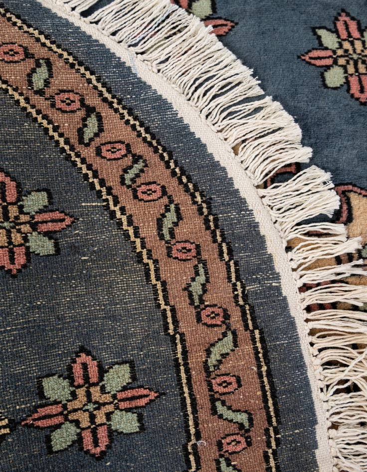 Detail image of  2' 7 x 2' 8  Hand Knotted Bokhara Oriental Round Rug