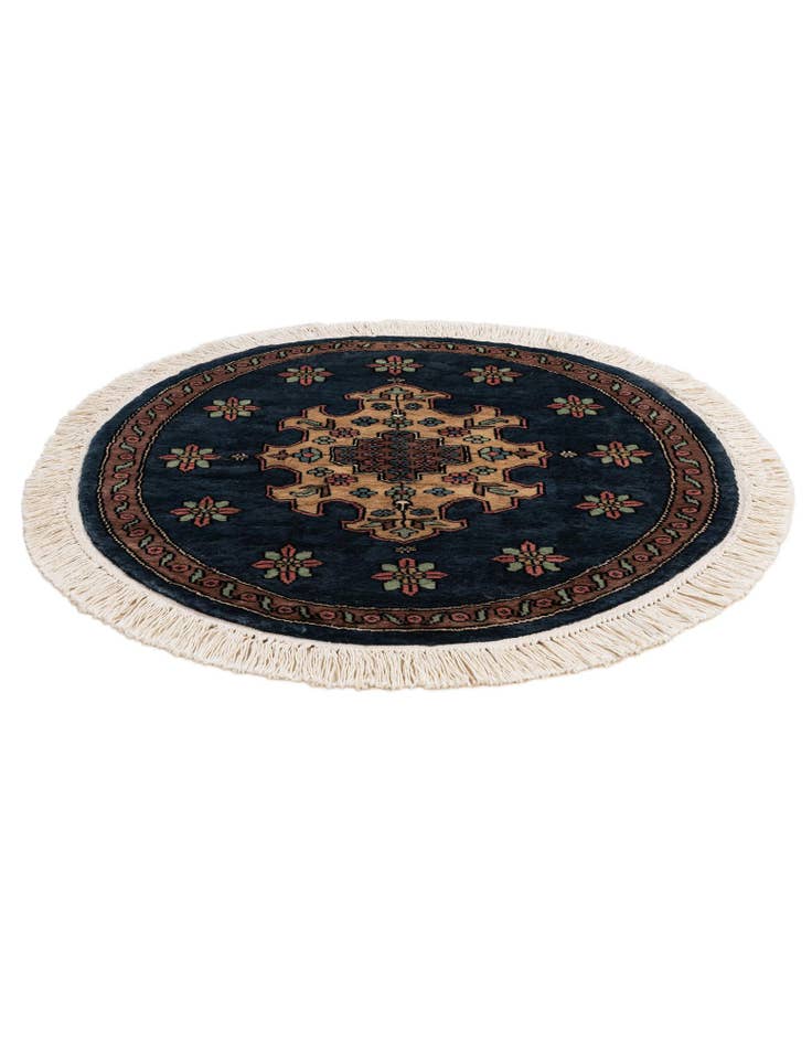 Detail image of  2' 8 x 2' 8  Hand Knotted Bokhara Oriental Round Rug