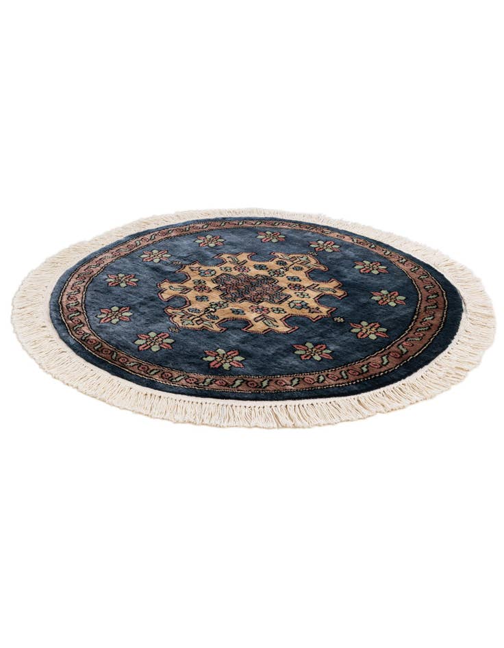 Detail image of  2' 8 x 2' 8  Hand Knotted Bokhara Oriental Round Rug