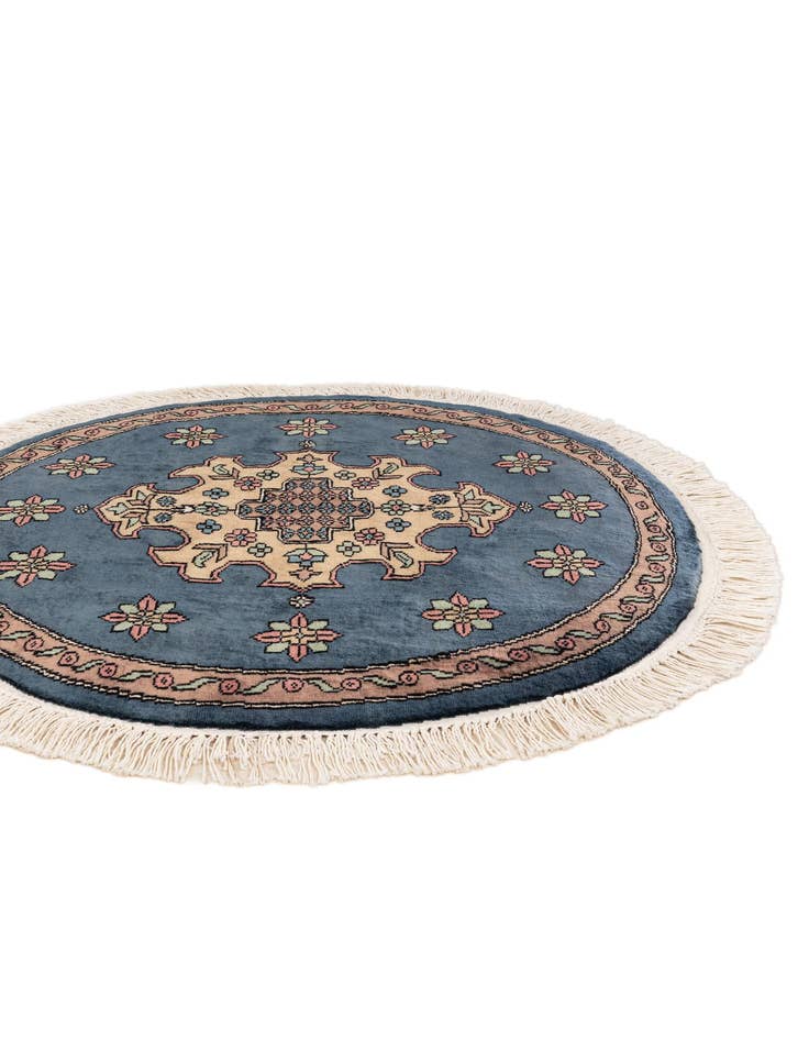 Detail image of  2' 8 x 2' 8  Hand Knotted Bokhara Oriental Round Rug
