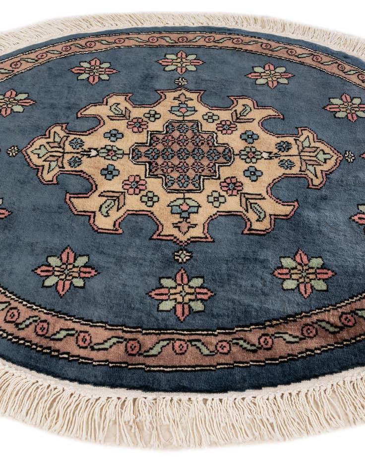 Detail image of  2' 8 x 2' 8  Hand Knotted Bokhara Oriental Round Rug