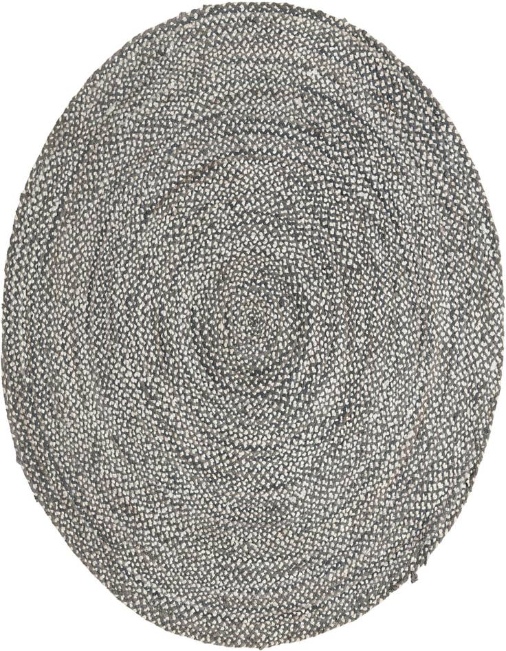 Detail image of  8' x 8'  Hand Braided Chindi Round Rug