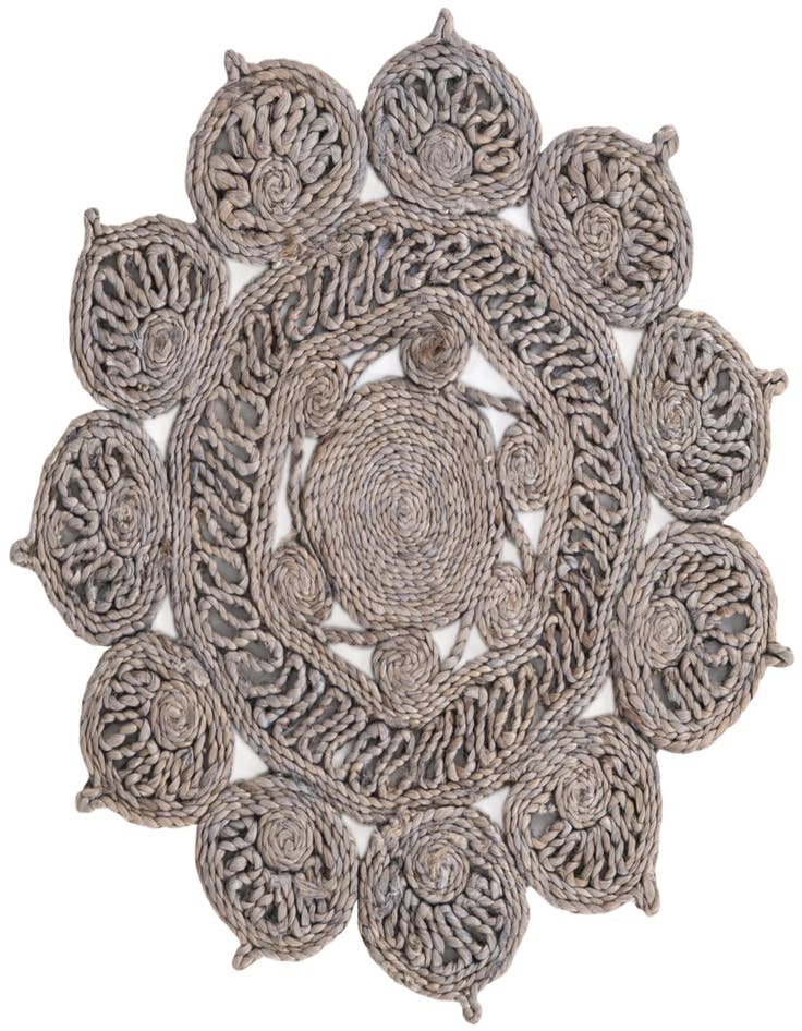 Detail image of  2' x 2'  Hand Braided Jute Round Rug