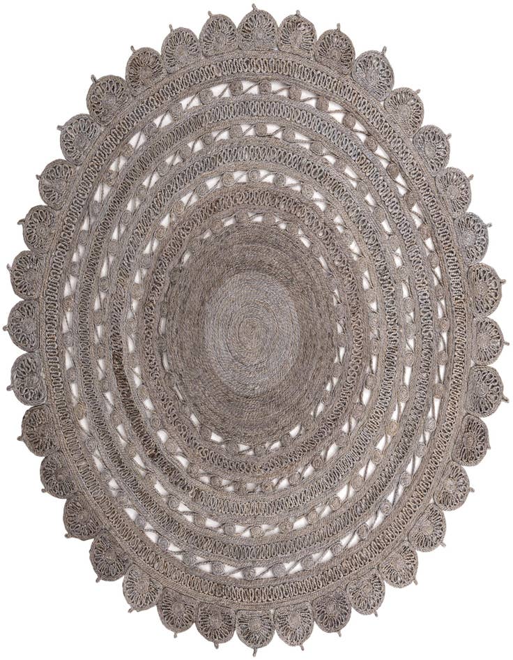 Detail image of  7' 10 x 7' 10  Hand Braided Jute Round Rug