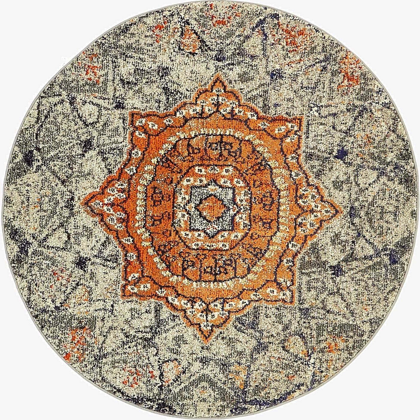  4' x 4'  Washable Carnevale Round Rug