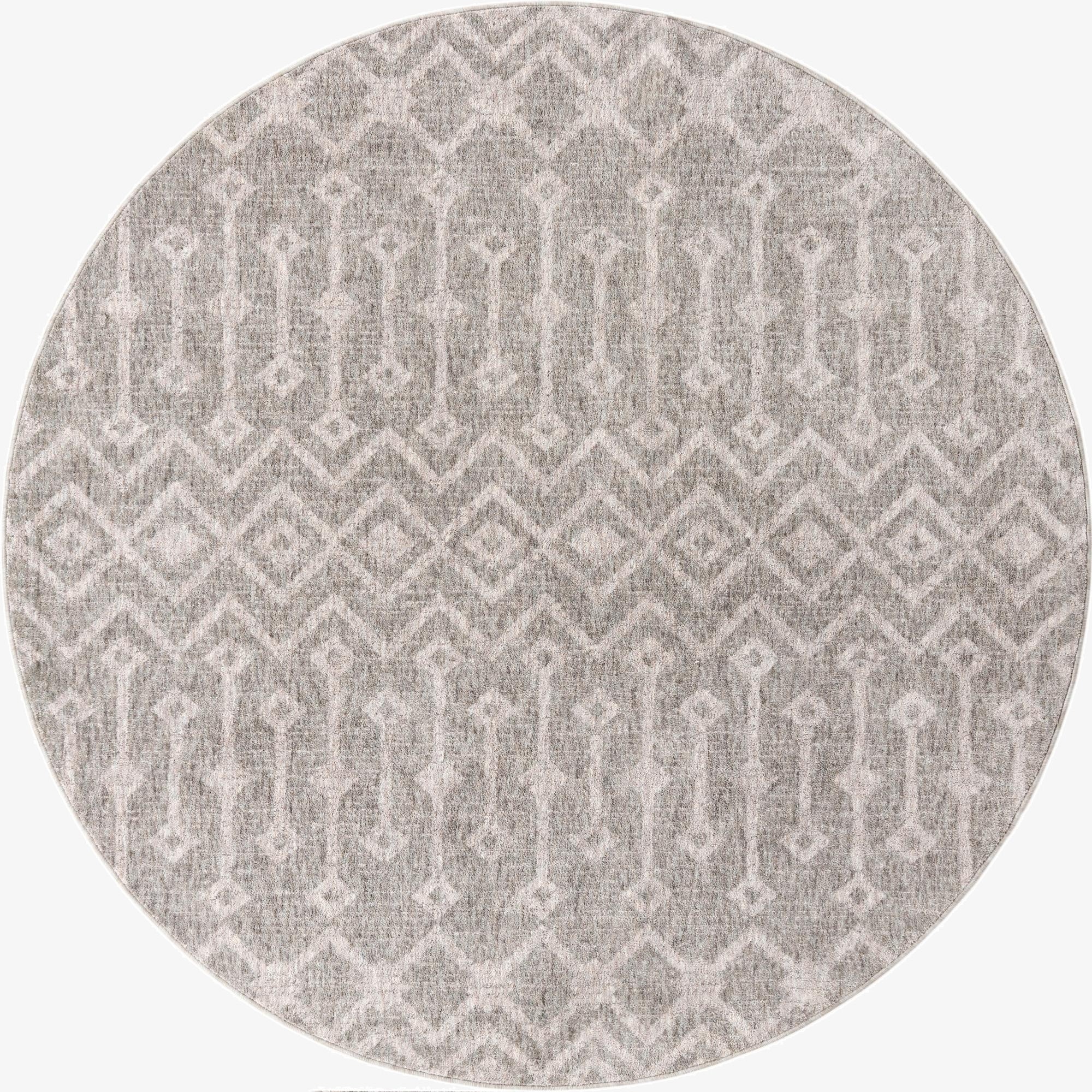  7' x 7' Eco Trellis Round Rug