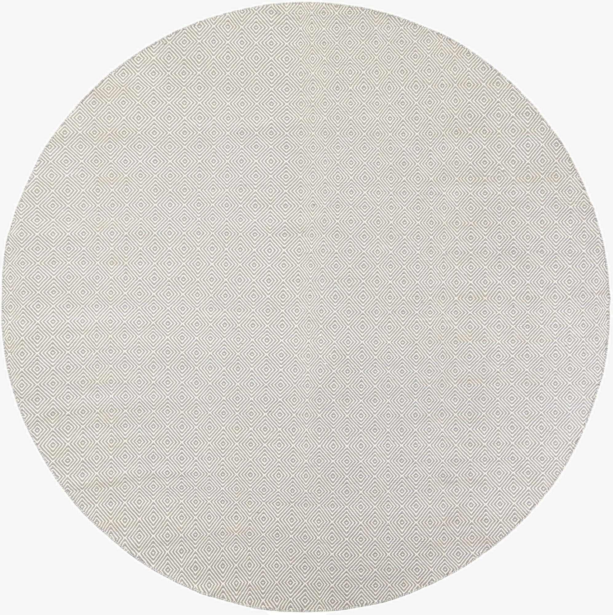  10' x 10'  Hand Woven Geo Trellis Flatweave Round Rug
