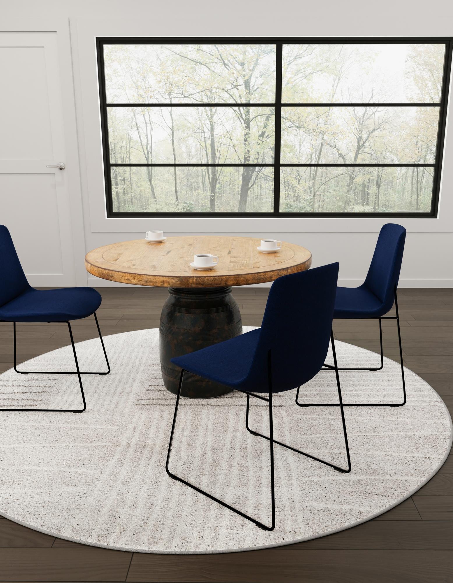 Gray 7' 10 x 7' 10 Hanahan Round Rug | Rugs.com