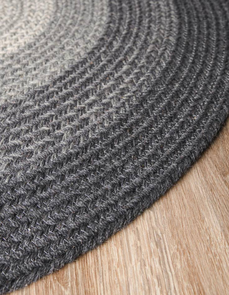 Detail image of  3' 1 x 3' 1  Hand Hand Braided Wool Round Rug