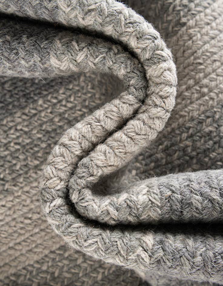 Detail image of  7' 10 x 7' 10  Hand Hand Braided Wool Round Rug