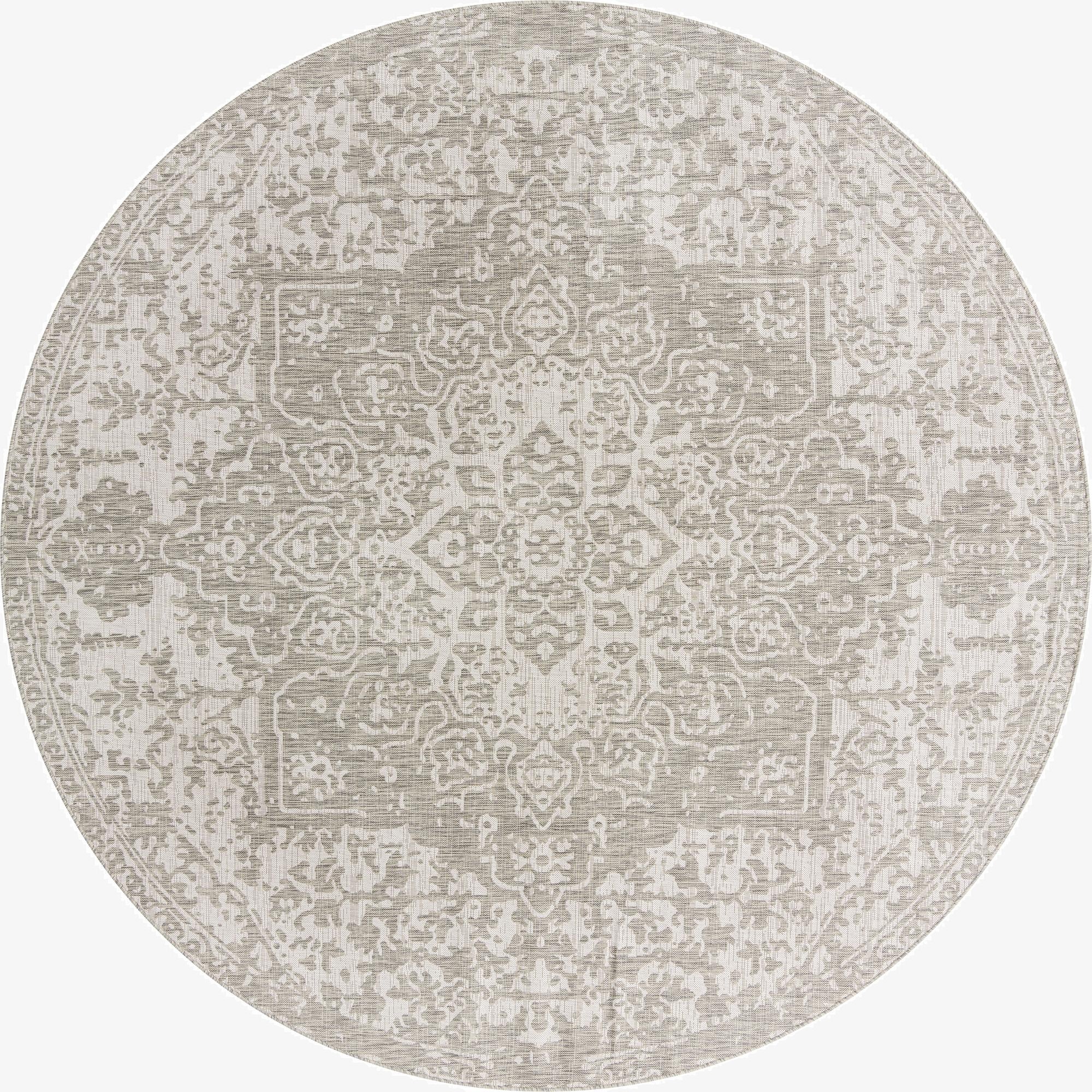  10' 8 x 10' 8  Washable Jill Zarin Dubai Indoor / Outdoor Round Rug