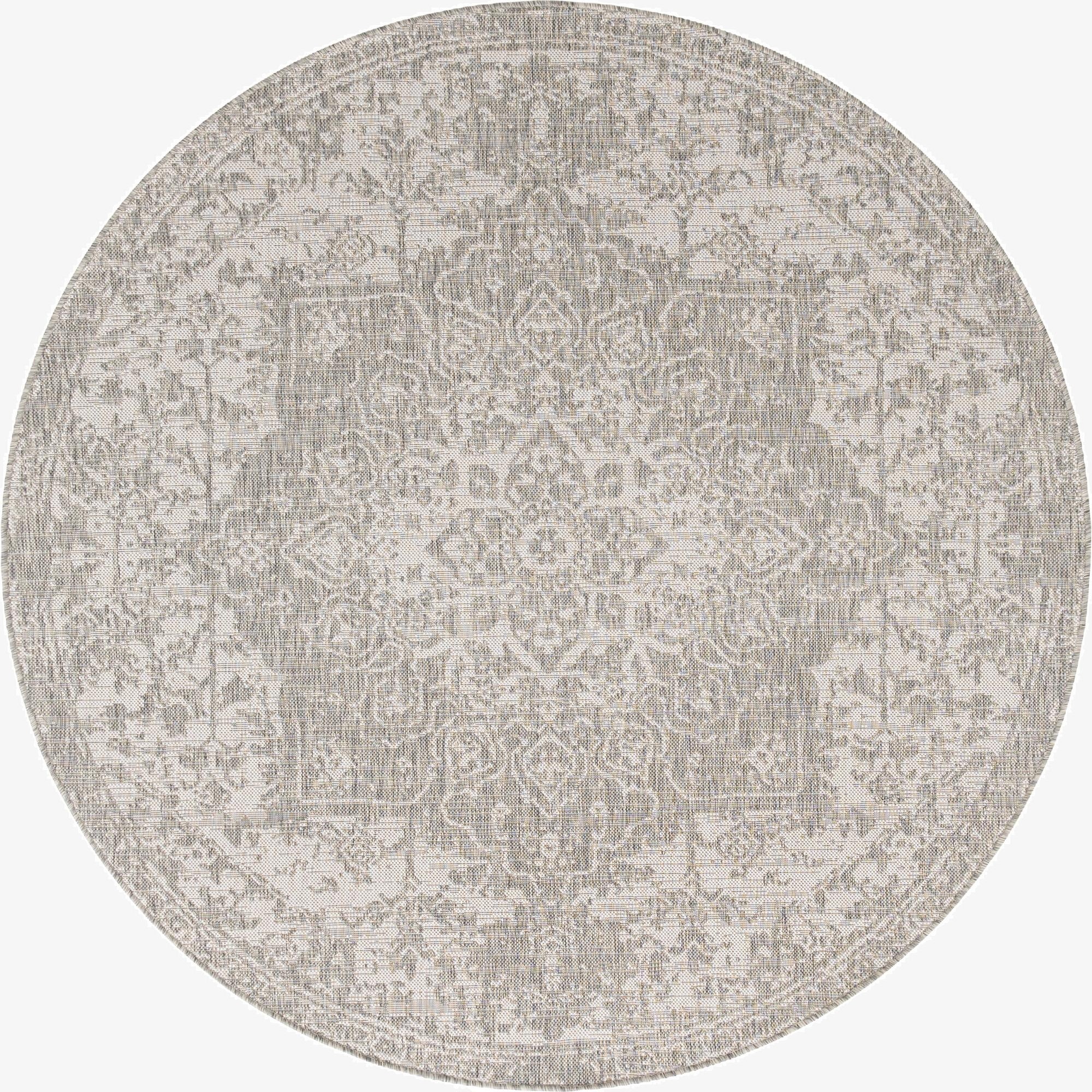  6' 7 x 6' 7  Washable Jill Zarin Dubai Indoor / Outdoor Round Rug