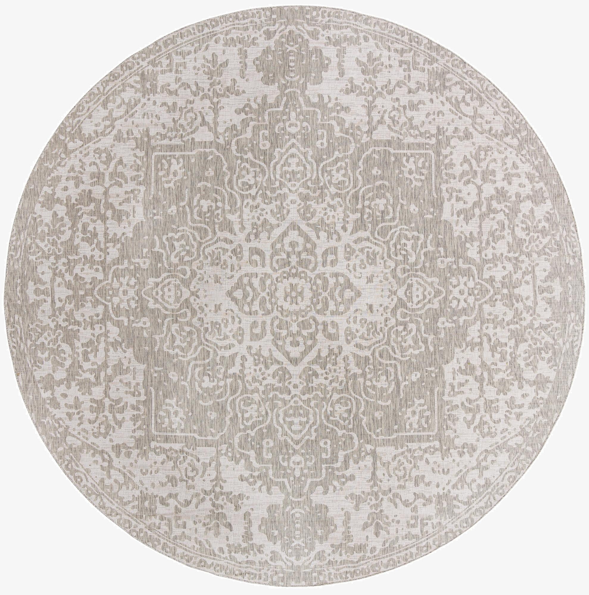  13' x 13'  Washable Jill Zarin Dubai Indoor / Outdoor Round Rug