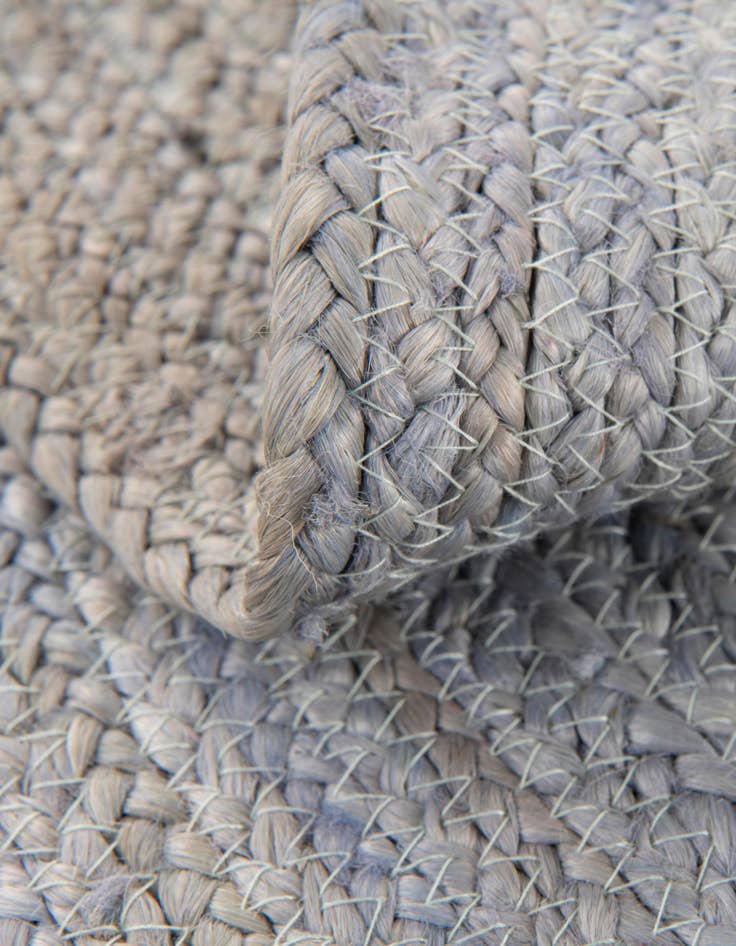 Detail image of  4' 1 x 4' 1  Hand Braided Kids Braided Jute Round Rug