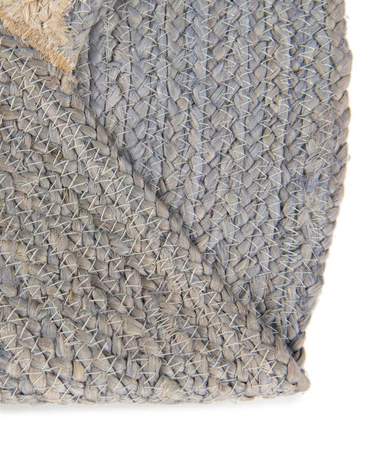 Detail image of  4' 1 x 4' 1  Hand Braided Kids Braided Jute Round Rug