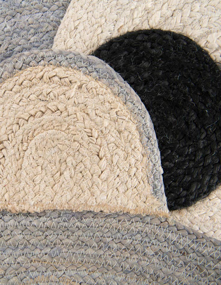 Detail image of  4' 1 x 4' 1  Hand Braided Kids Braided Jute Round Rug