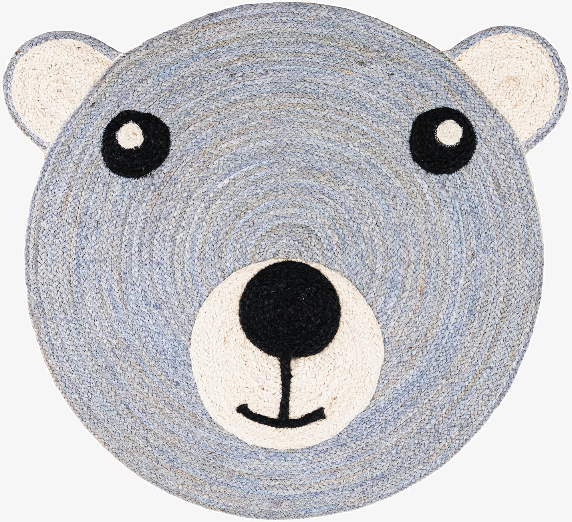  6' 1 x 6' 1  Hand Braided Kids Braided Jute Round Rug