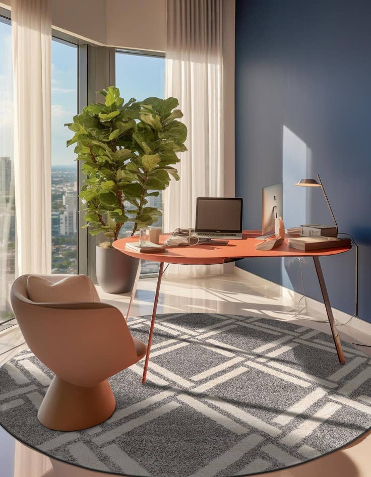 Detail image of  8' x 8' Lattice Round Rug