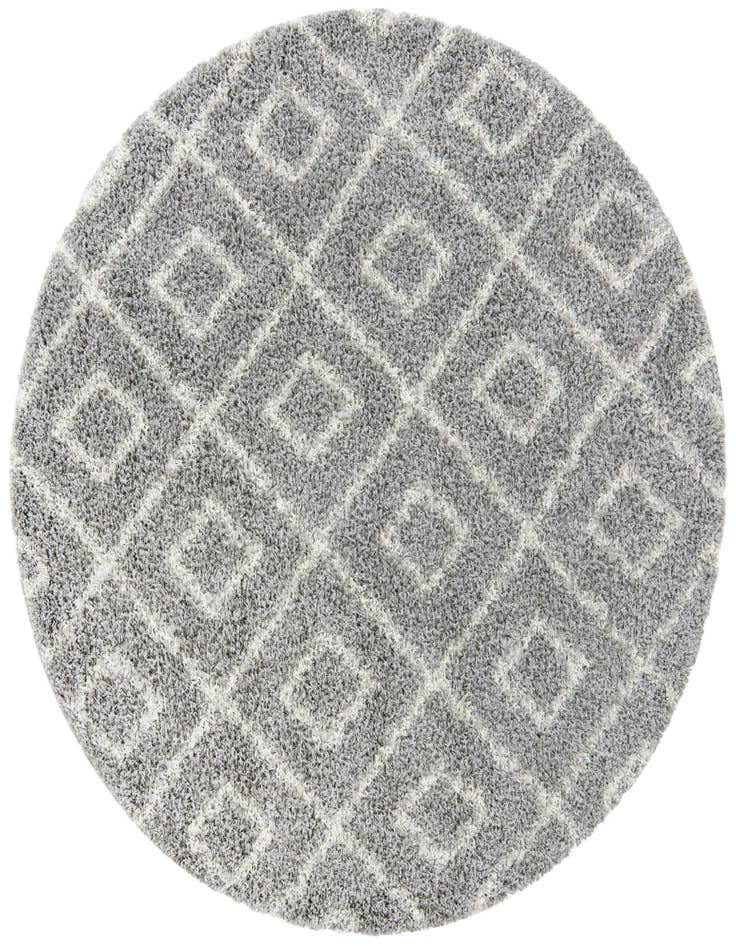 Detail image of  6' x 6' Lattice Shag Round Rug
