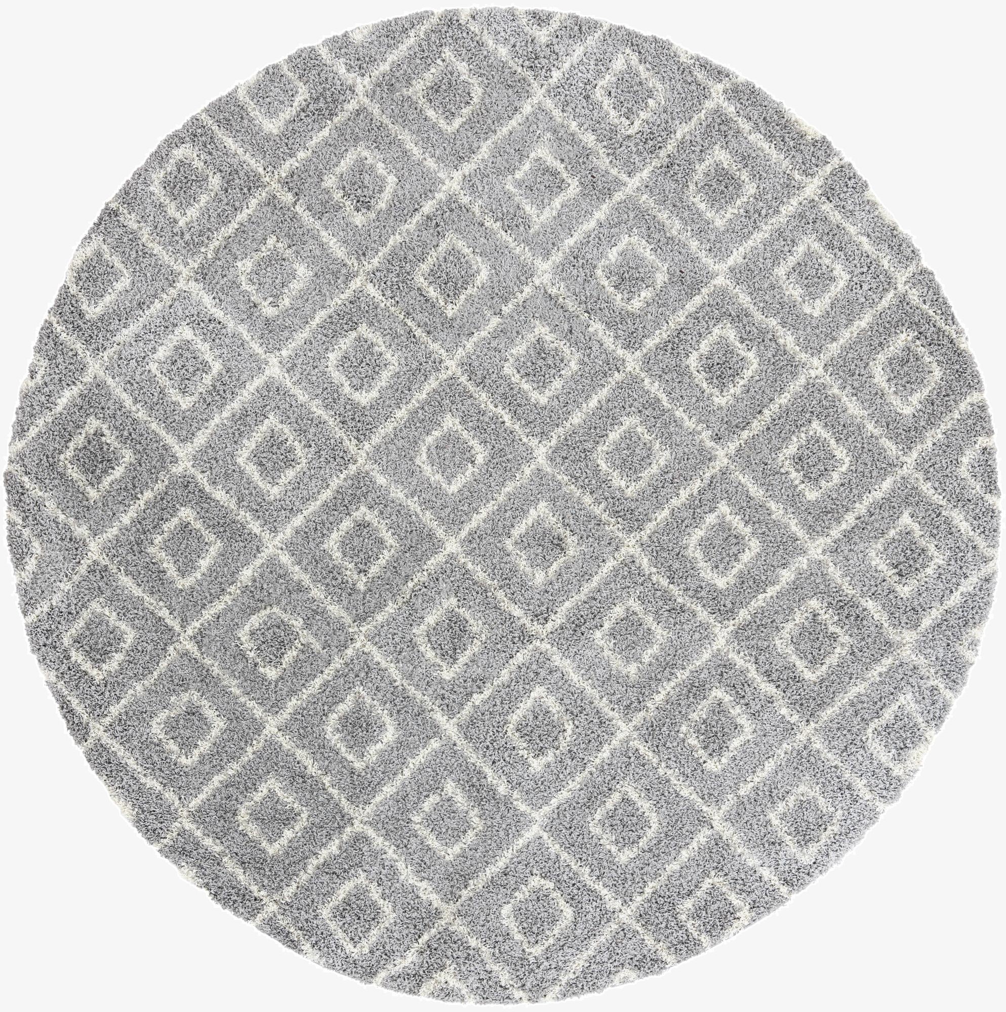  10' x 10' Lattice Shag Round Rug