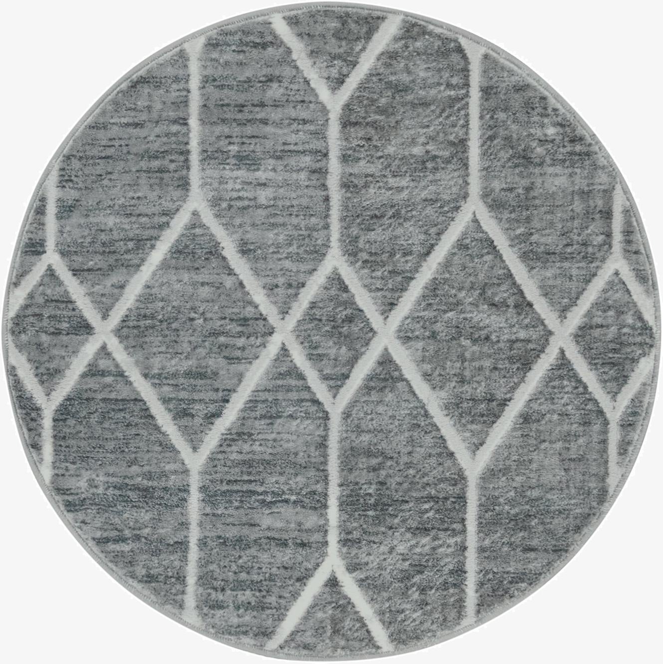  3' 3 x 3' 3 Lattice Trellis Round Rug