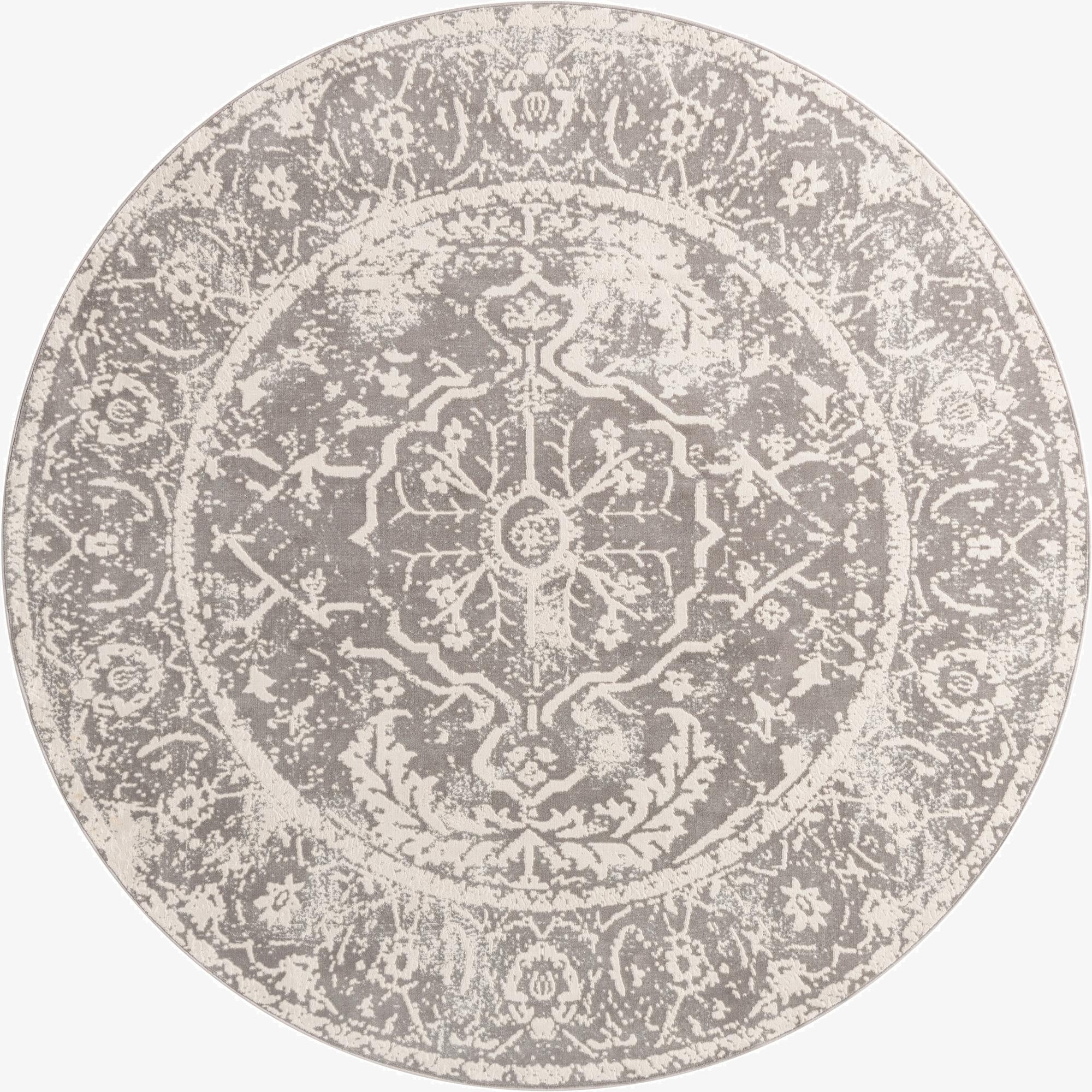  8' x 8' Modern Classical Round Rug