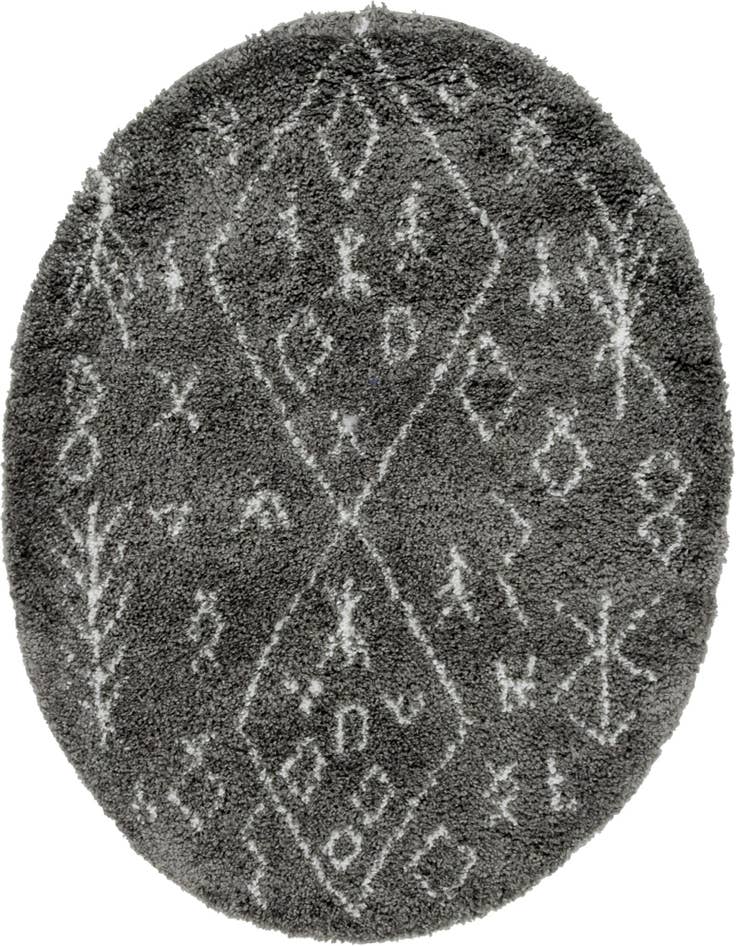 Detail image of  5' 3 x 5' 3 Moroccan Shag Round Rug