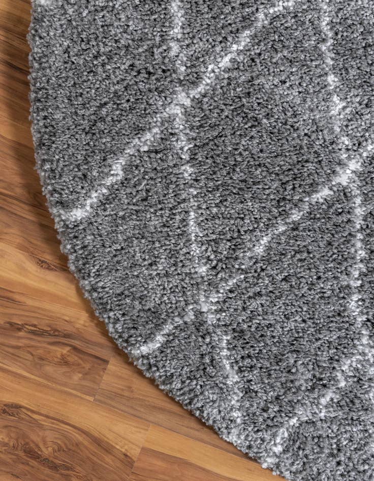 Detail image of  5' 3 x 5' 3 Moroccan Shag Round Rug