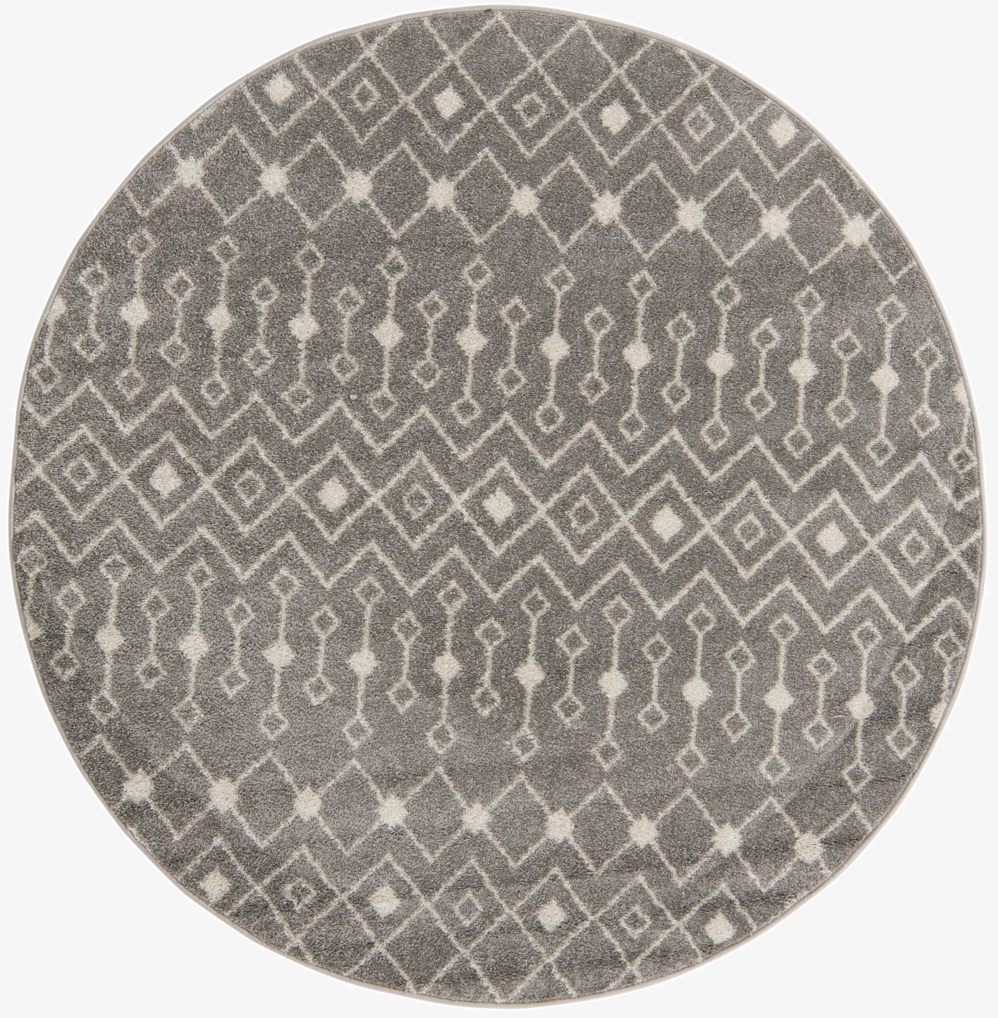  6' x 6' Moroccan Trellis Round Rug