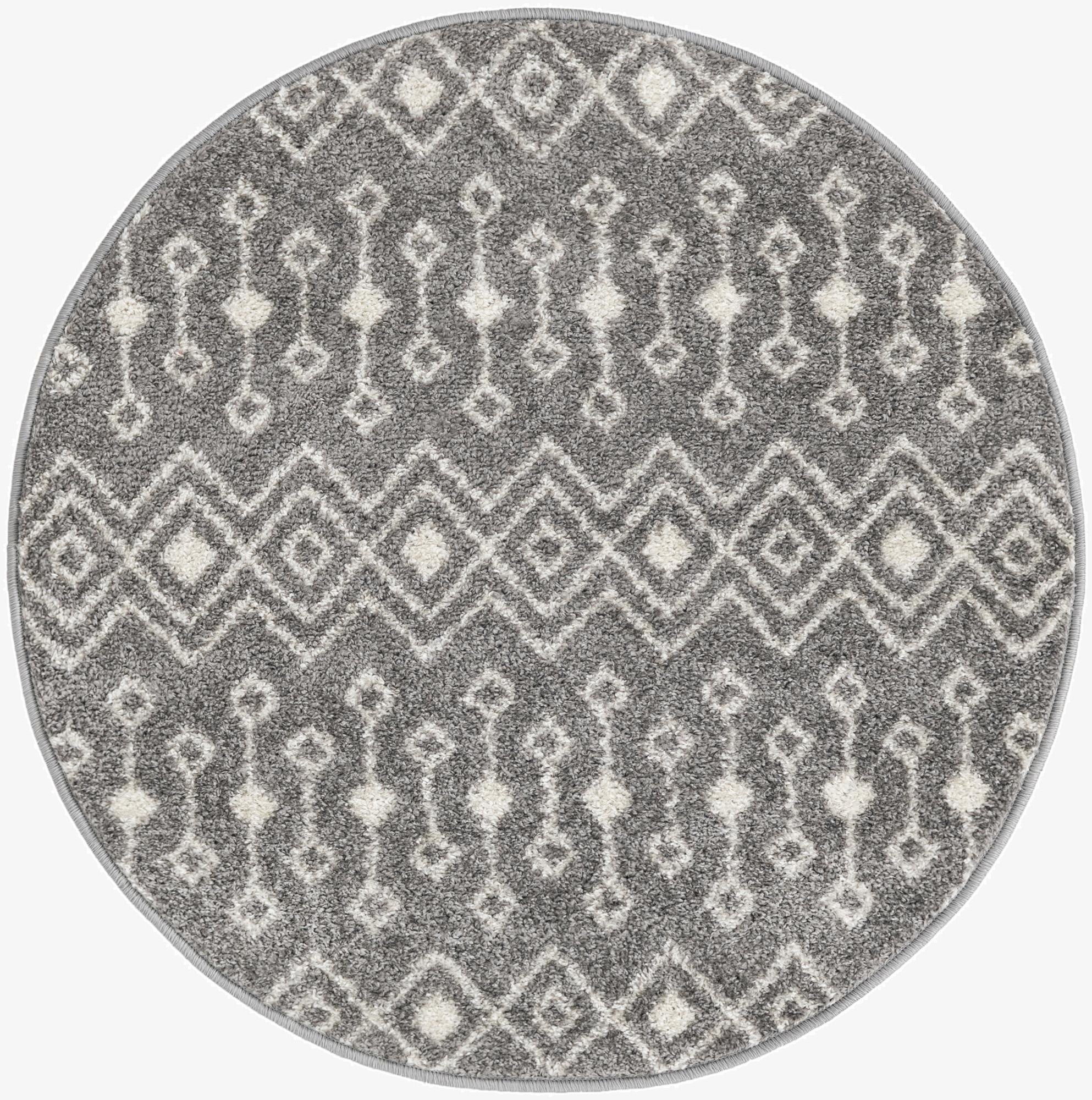  3' x 3' Moroccan Trellis Round Rug
