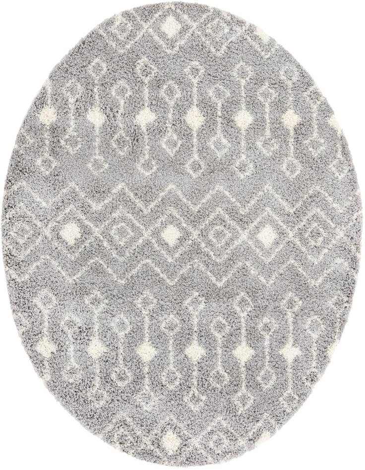Detail image of 7' 10 x 7' 10 Moroccan Trellis Shag Round Rug