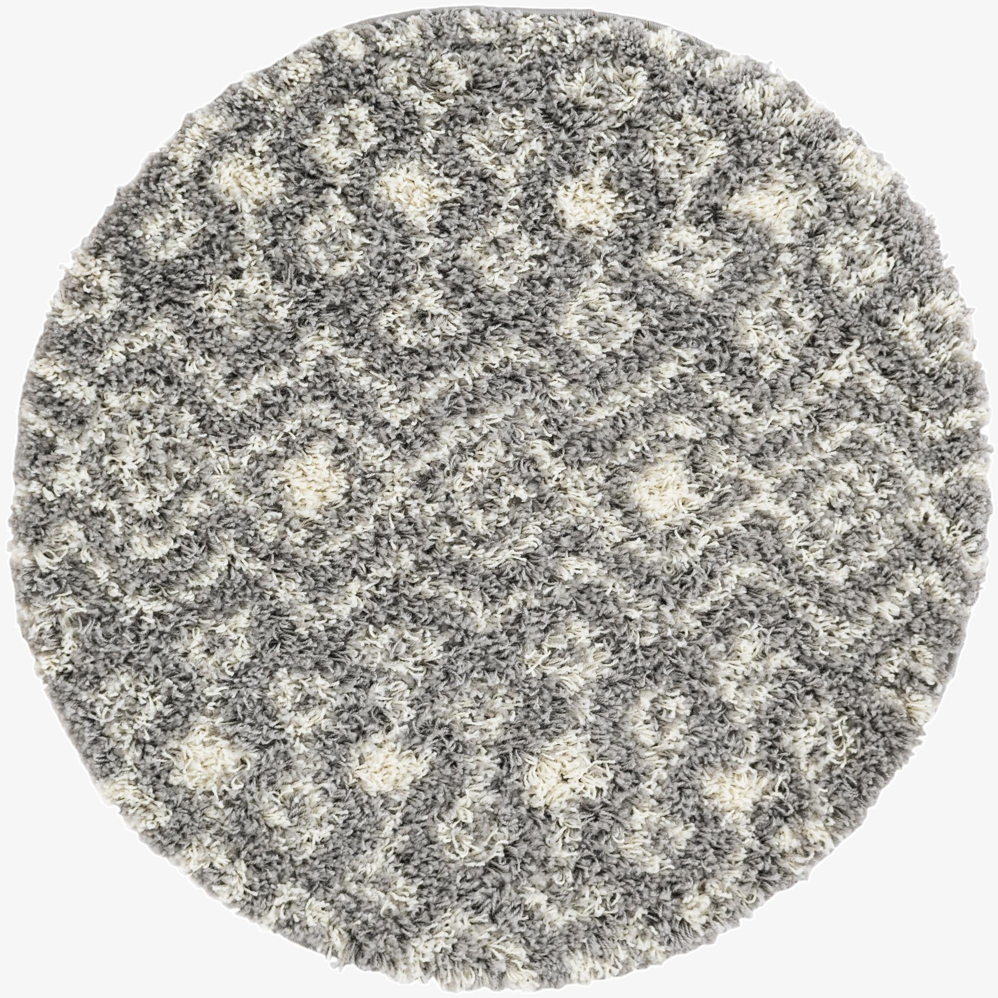  3' x 3' Moroccan Trellis Shag Round Rug