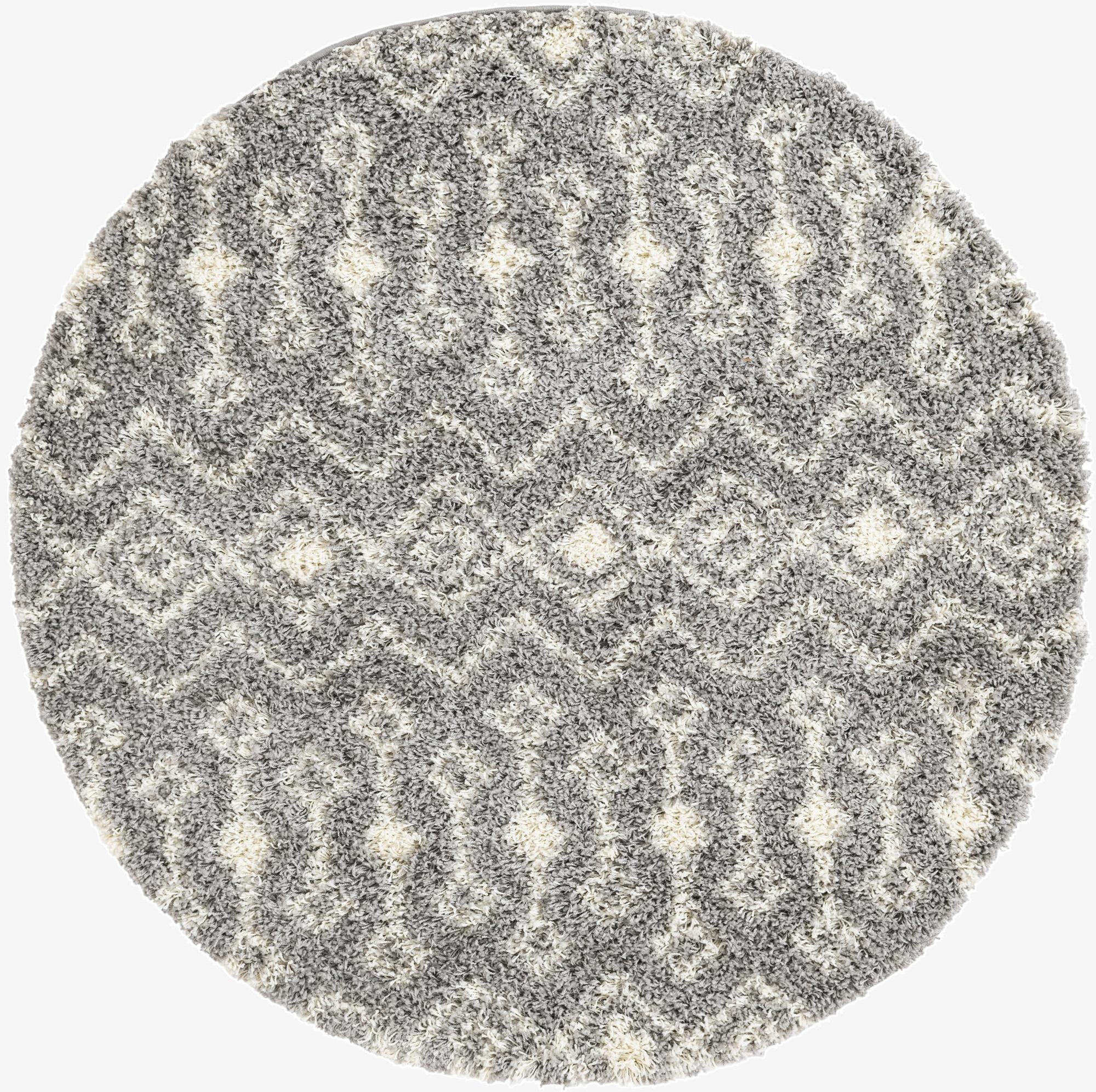  5' 3 x 5' 3 Moroccan Trellis Shag Round Rug