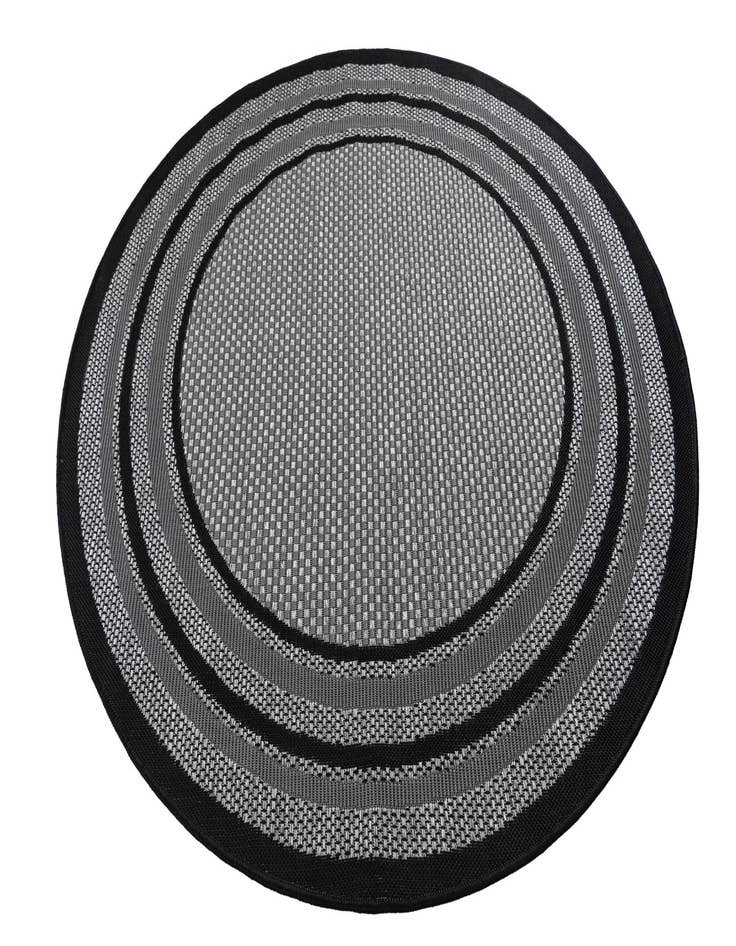 Detail image of  5' 3 x 5' 3  Washable Border Indoor / Outdoor Round Rug