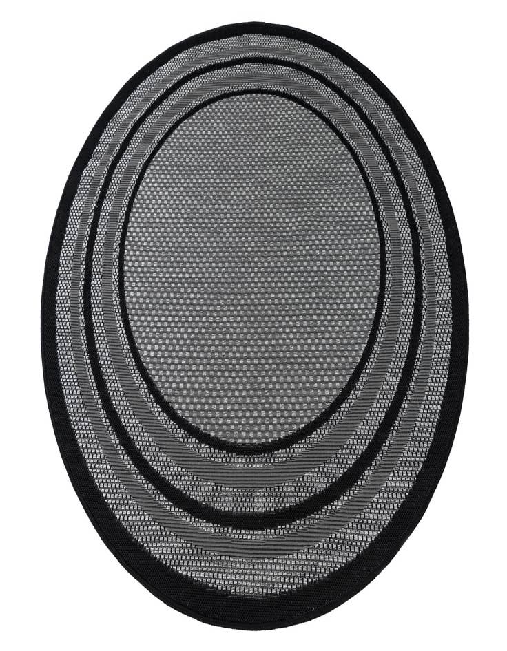 Detail image of  5' 3 x 5' 3  Washable Border Indoor / Outdoor Round Rug