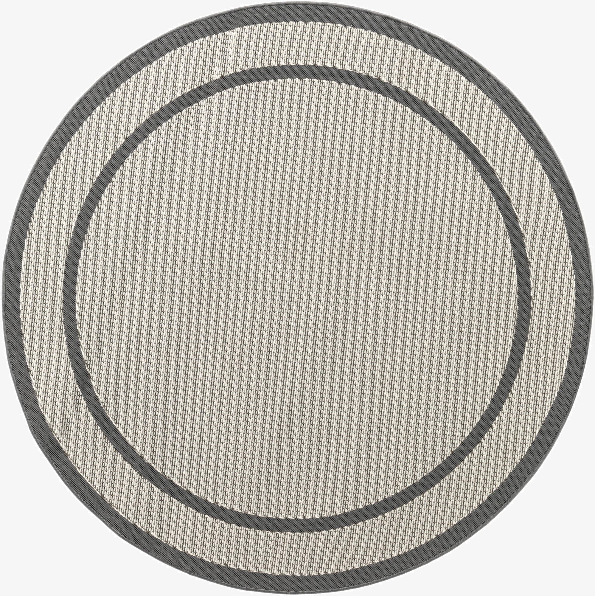  6' x 6'  Washable Border Indoor / Outdoor Round Rug