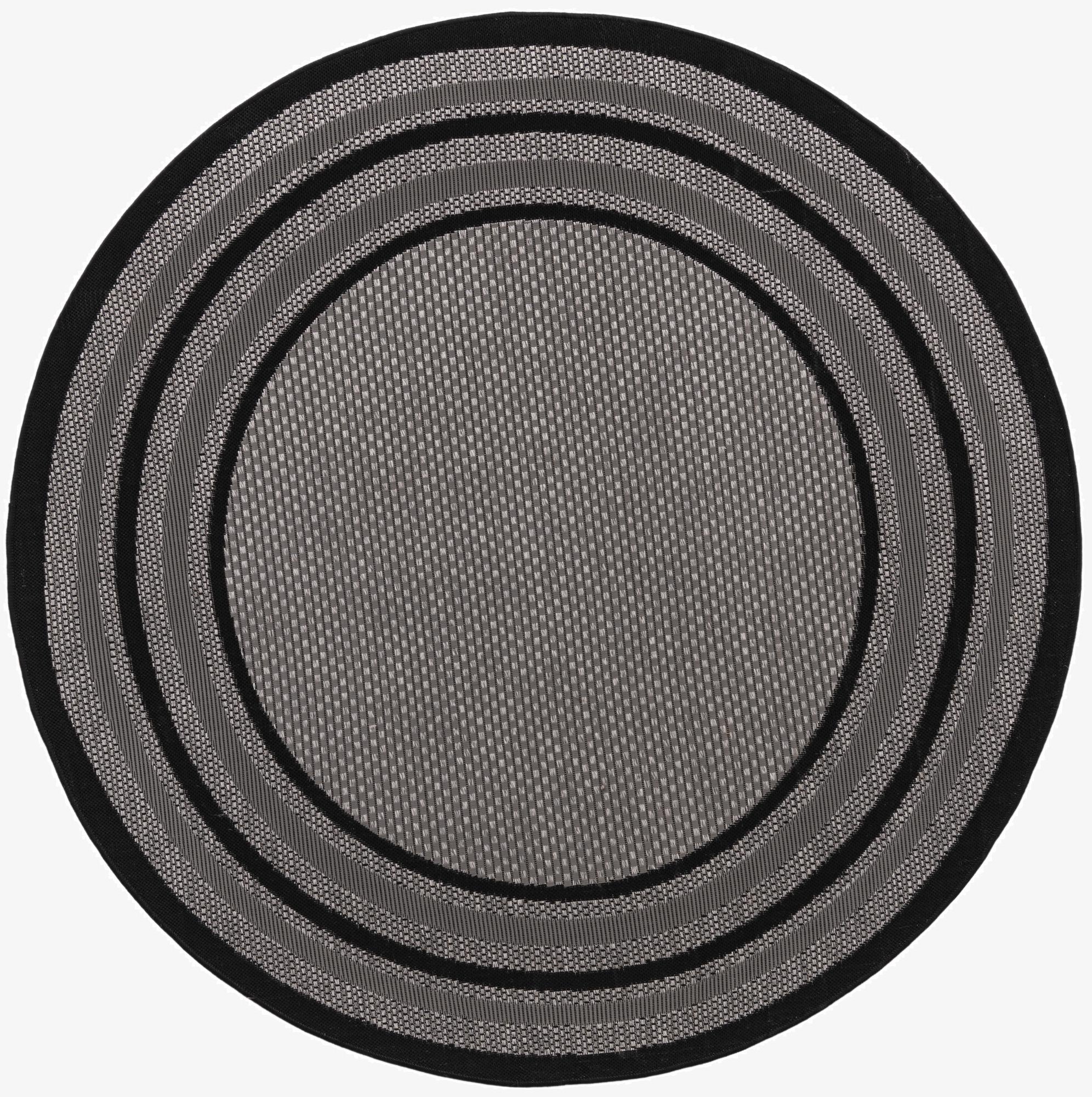  6' x 6'  Washable Border Indoor / Outdoor Round Rug