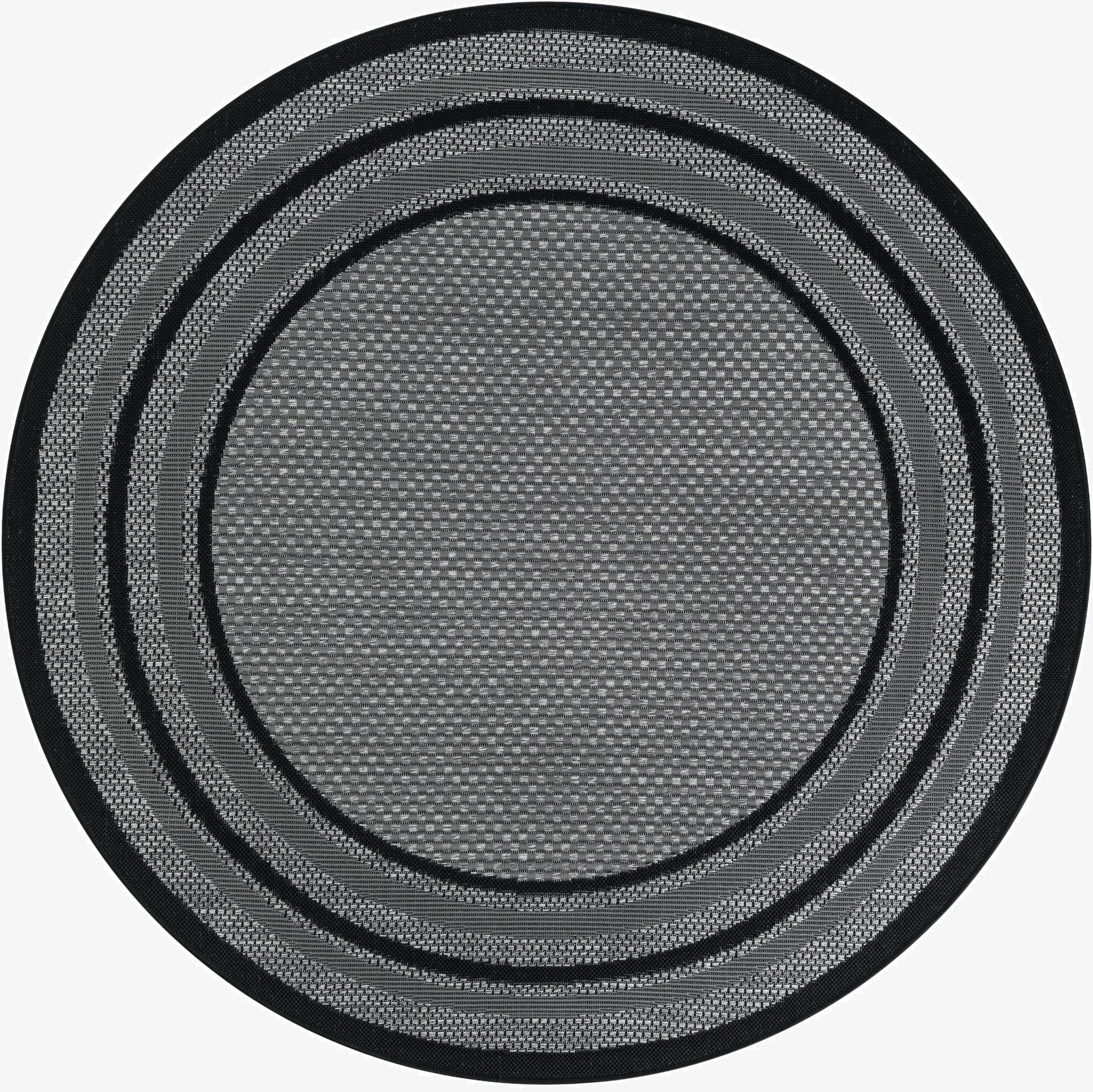  5' 3 x 5' 3  Washable Border Indoor / Outdoor Round Rug