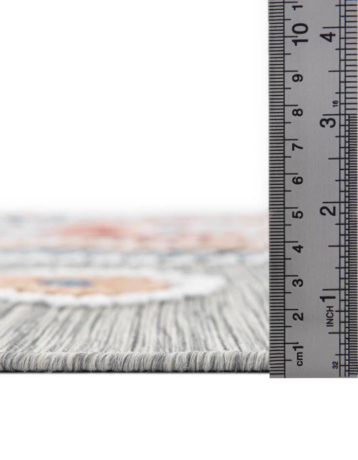 Detail image of  8' 2 x 8' 2  Washable Botanical Indoor / Outdoor Round Rug