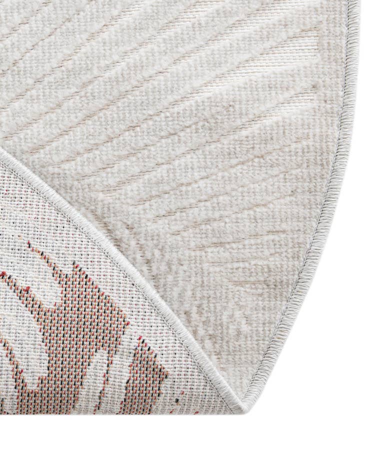 Detail image of  8' 2 x 8' 2  Washable Botanical Indoor / Outdoor Round Rug