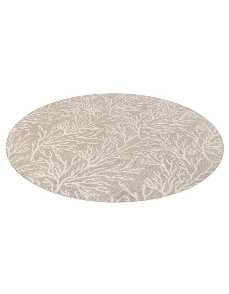 Detail image of  12' x 12'  Washable Coastal Indoor / Outdoor Round Rug