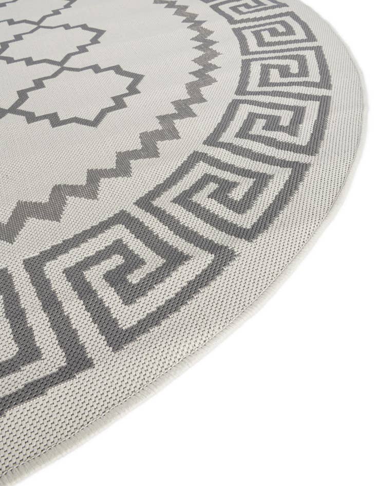 Detail image of  6' x 6'  Washable Lattice Indoor / Outdoor Round Rug