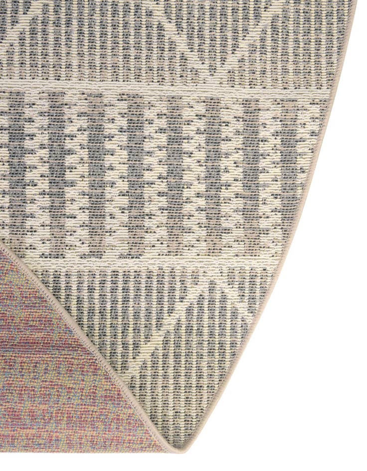 Detail image of  7' 10 x 7' 10  Washable Lattice Indoor / Outdoor Round Rug