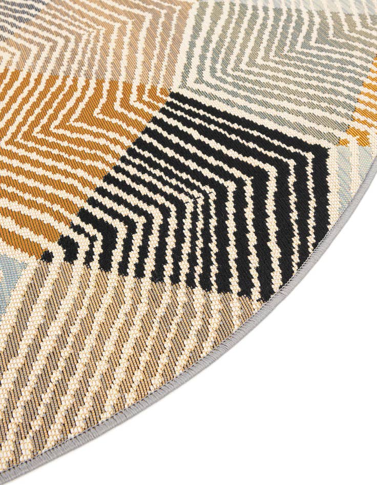Detail image of  3' x 3'  Washable Modern Indoor / Outdoor Round Rug