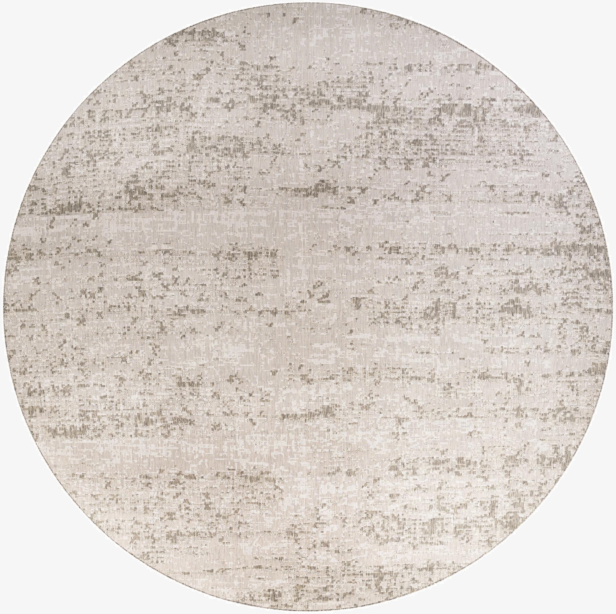  13' x 13'  Washable Modern Indoor / Outdoor Round Rug