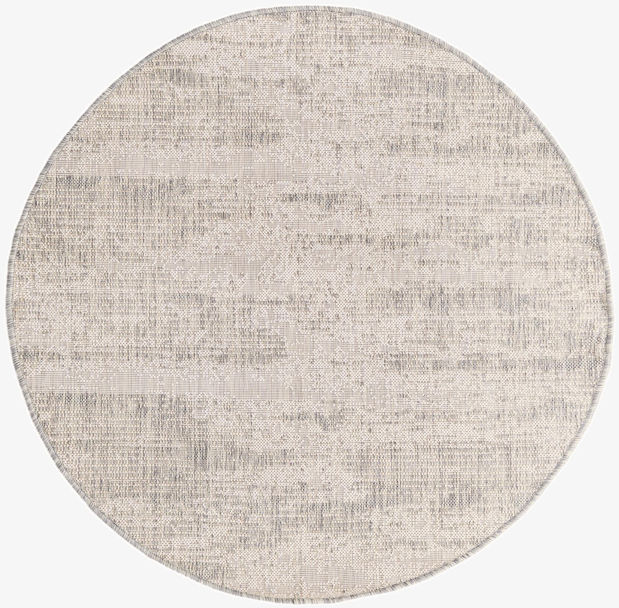  4' x 4'  Washable Modern Indoor / Outdoor Round Rug
