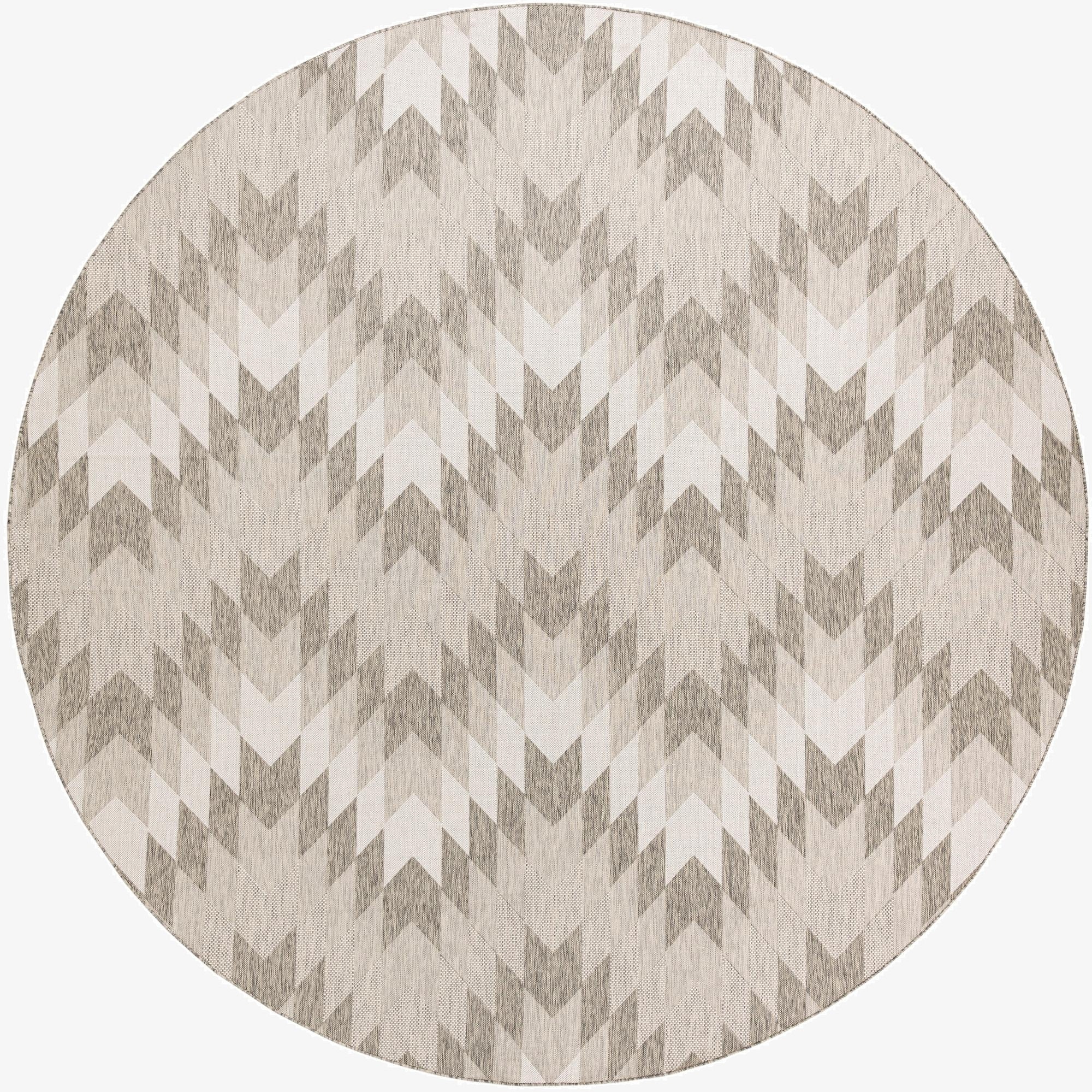  13' x 13'  Washable Modern Indoor / Outdoor Round Rug